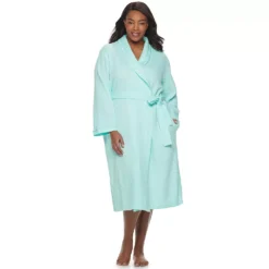 Plus Size Croft & Barrow® Shawl-Collar Waffle Robe