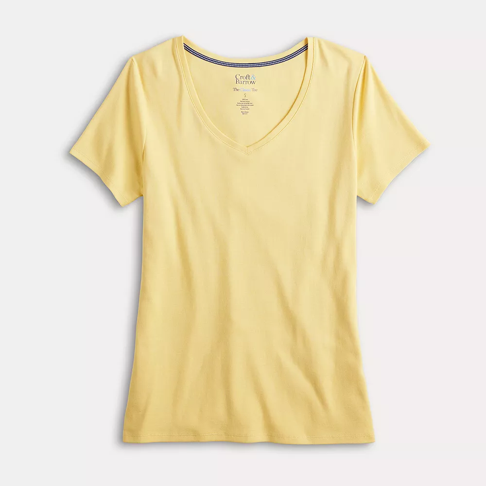 Women's Croft & Barrow® Essential V-Neck Tee 5 Women's Croft & Barrow® Essential V-Neck Tee - Image 5