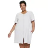 Plus Size Croft & Barrow® Waffle-Knit Zip-Front Robe