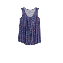 Women's Croft & Barrow® Print Pleated Tank -women fashion 4777679 ALT5