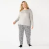 Plus Size Croft & Barrow® Long Sleeve Pajama Top & Pajama Pants Set