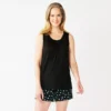 Petite Croft & Barrow® Pajama Tank & Pajama Shorts Sleep Set