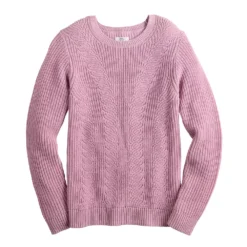 Women's Croft & Barrow® Crewneck Cable Sweater -women fashion 5582065 ALT5