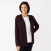 Petite Croft & Barrow® Extra Cozy Cable Cardigan