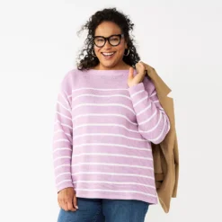 Plus Size Croft & Barrow® Boatneck Pullover Sweater