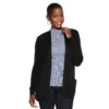 Petite Croft & Barrow® Classic Ribbed Open-Front Cardigan