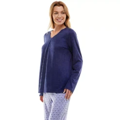 Women's Croft & Barrow® Whisperluxe Long Sleeve Pajama Top -women fashion 5597044 ALT2