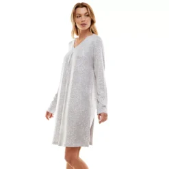 Women's Croft & Barrow® Whisperluxe Long Sleeve Sleepshirt 6 Women's Croft & Barrow® Whisperluxe Long Sleeve Sleepshirt -women fashion 5597048 ALT2