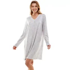 Women's Croft & Barrow® Whisperluxe Long Sleeve Sleepshirt