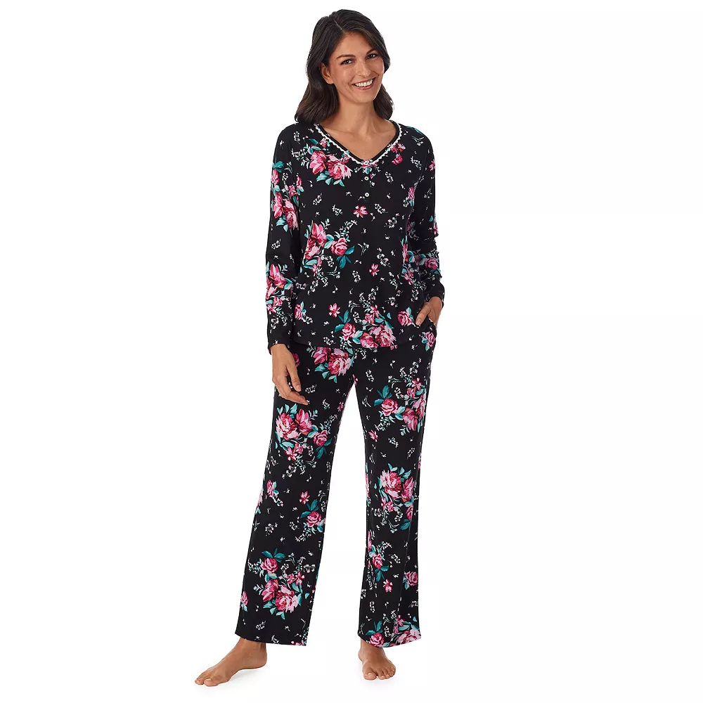 Petite Croft & Barrow® Cozy Long Sleeve Pajama Top & Pajama Pants Sleep Set 1 Petite Croft & Barrow® Cozy Long Sleeve Pajama Top & Pajama Pants Sleep Set