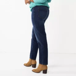 Women's Croft & Barrow® Sateen Straight Leg Jeans -women fashion 5670337 ALT2