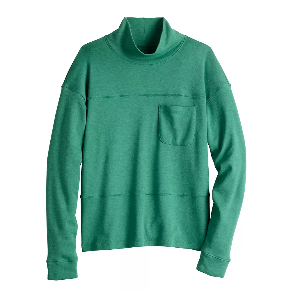 Women's Croft & Barrow® Mockneck Sweatshirt 3 Women's Croft & Barrow® Mockneck Sweatshirt - Image 3