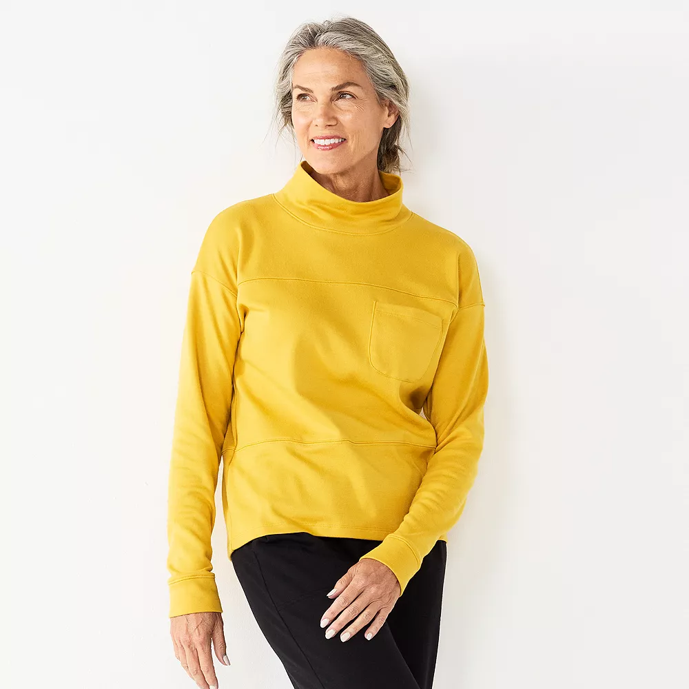 Women's Croft & Barrow® Mockneck Sweatshirt 1 Women's Croft & Barrow® Mockneck Sweatshirt