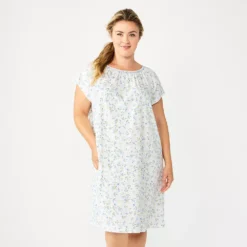 Plus Size Croft & Barrow® Short Sleeve Cotton Nightgown