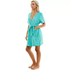 Women's Croft & Barrow® Short Sleeve Terry Wrap Robe -women fashion 5796057 ALT2