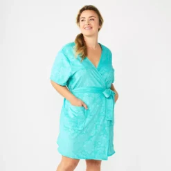 Plus Size Croft & Barrow® Short Sleeve Terry Wrap Robe