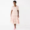 Women's Croft & Barrow® Tiered Midi Dress