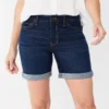 Women's Croft & Barrow® Functional Waist Denim Shorts