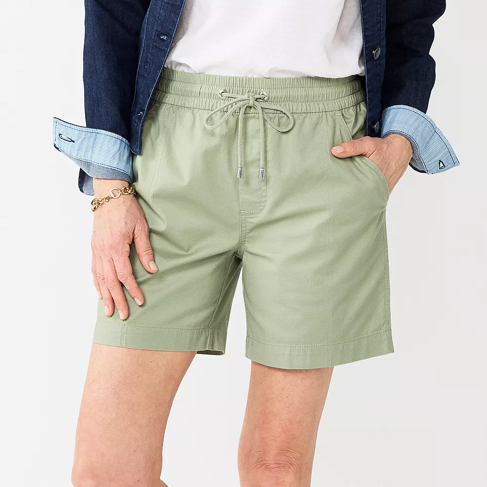 Women's Croft & Barrow® Chino Utility Shorts 1 Women's Croft & Barrow® Chino Utility Shorts